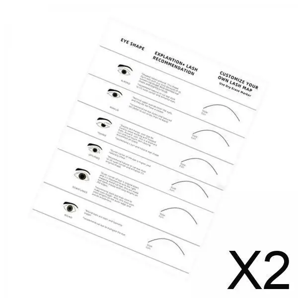 2xPractice Wimpern-Lash-Buch, professionelles Wimpern-Training, Übung für Mädchen und Frauen, weiß