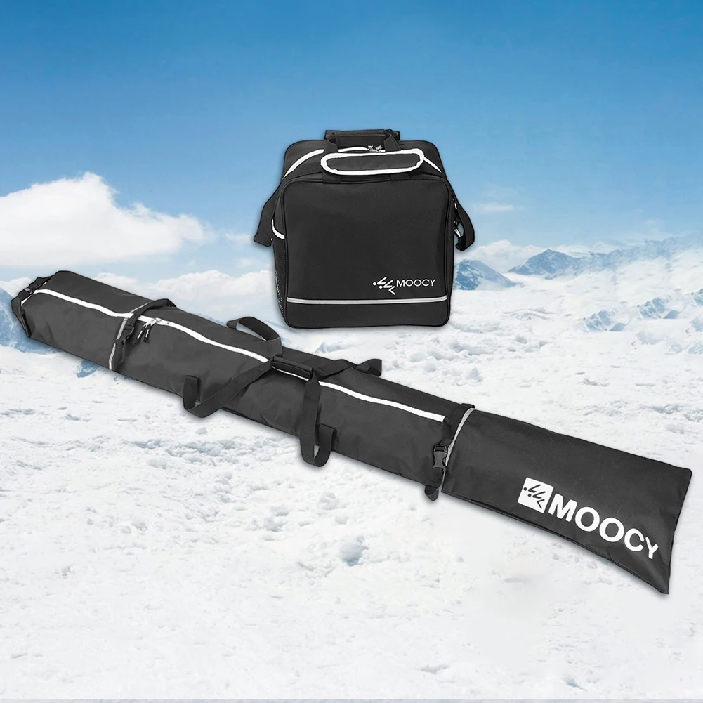 2 Pcs Ski Set Waterproof Ski Duffle Bag & Boot Tote Set Ski Carrier Bag & Boot Pouch Ski Set with Boot Bag for Men Women