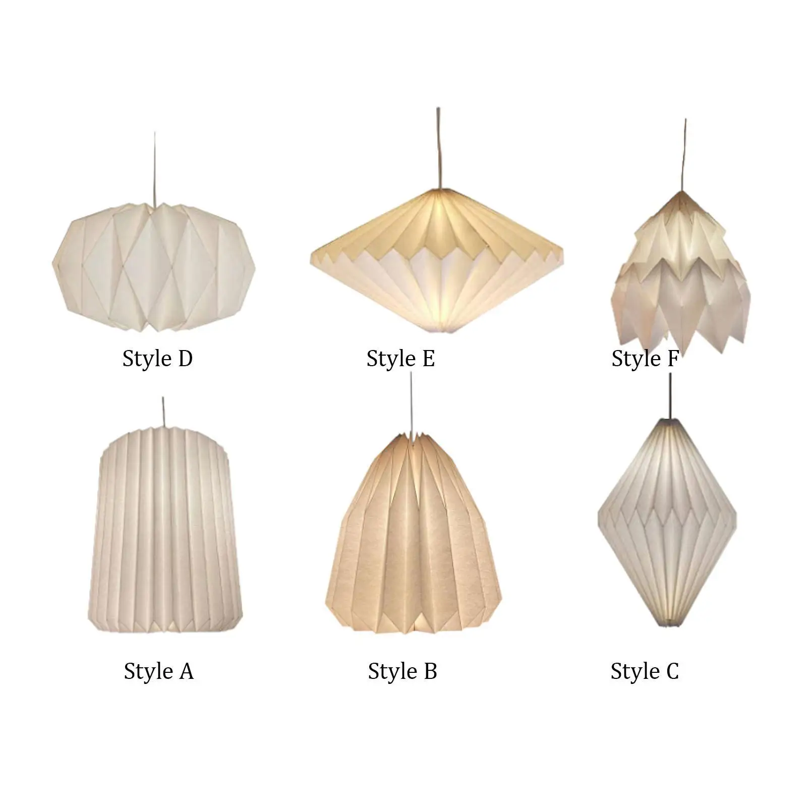 Paper Origami Lamp Shade Paper Pendant Lamp Shade Fold Ceiling Light Shade Chandelier Shade for Office Home Decoration