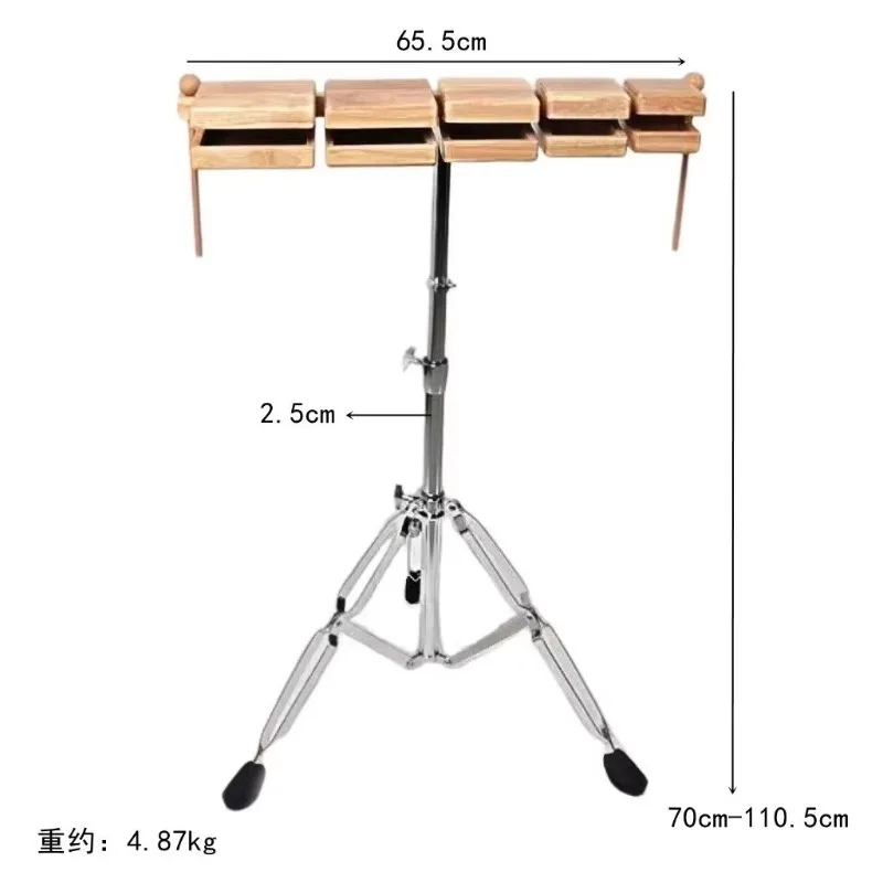 Five-tone square gong holder Orff music gong percussion band backing track five-tone gong