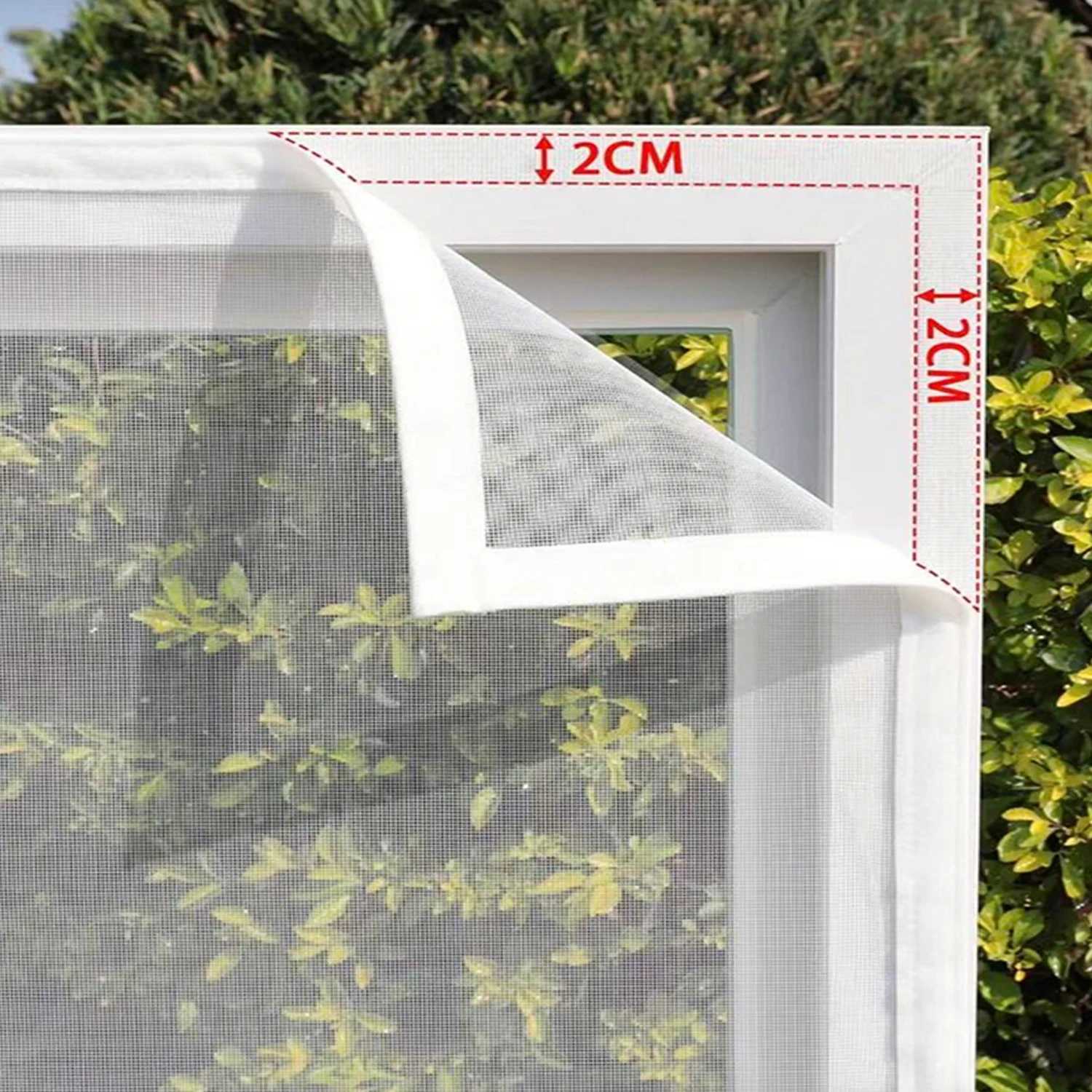 Window Mosquito Net, Screen Window, Mosquito Net, Breathable Mesh Fabric, Curtains and Window Treatments, No Drilling White