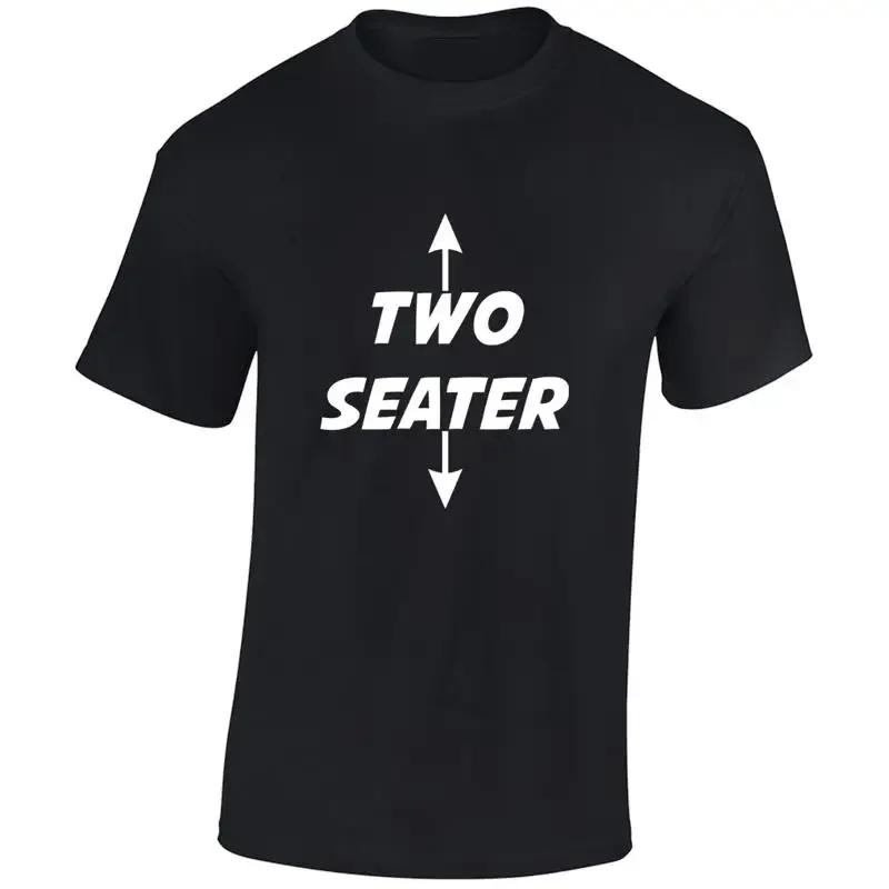 TWO SEATER MENS T SHIRT FUNNY RUDE JOKE DESIGN COMEDY GIFT PRESENT NOVELTY TOP