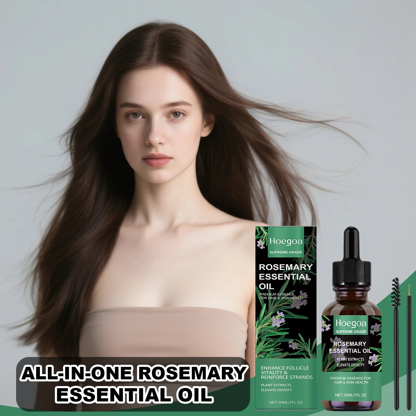 

HOEGOA All-in-one Rosemary Essential Oil Deeply Nourishes Skin Strengthens Scalp Revitalizes Dry Scalp Improve Eyelash Growth