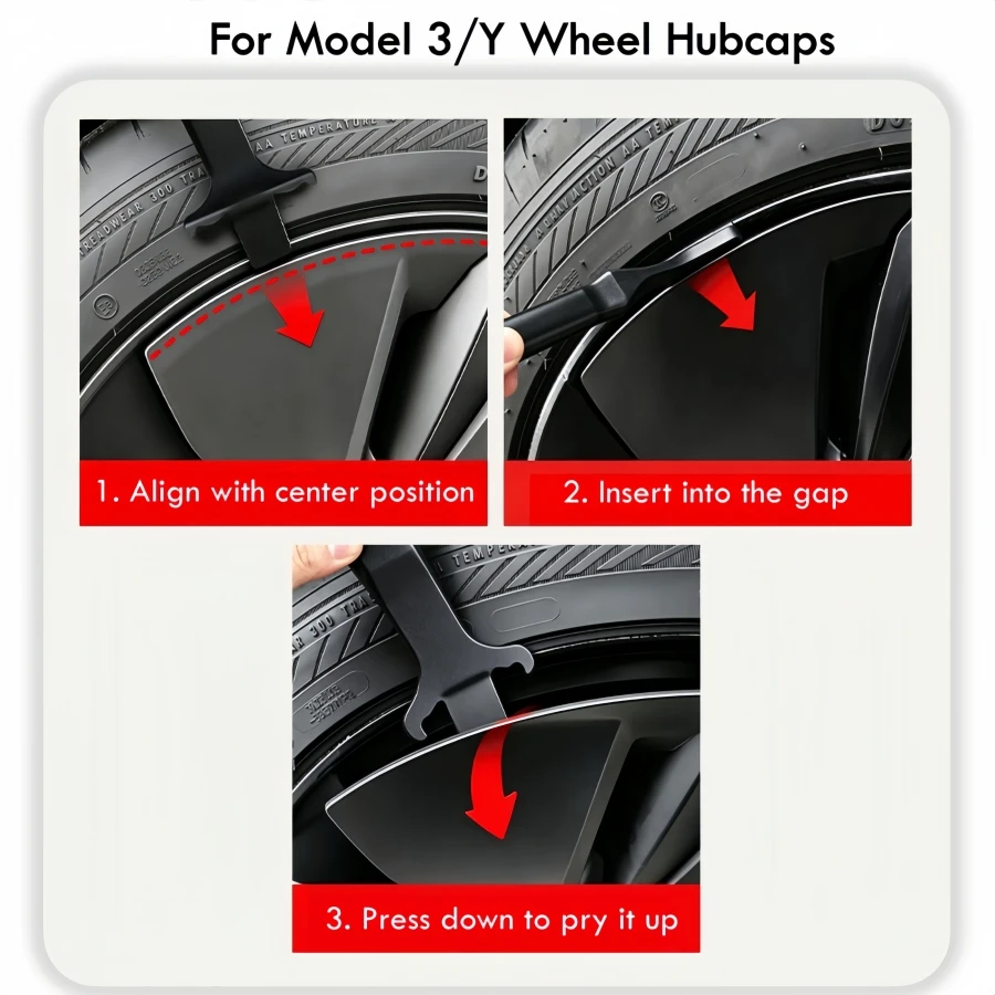 Multiuse Wheel Hubcaps Pry Bar Tool for Tesla Model 3 Y YL 2017-2025 2026 Highland Juniper Car Wheel Cover Remove Tool - view 6