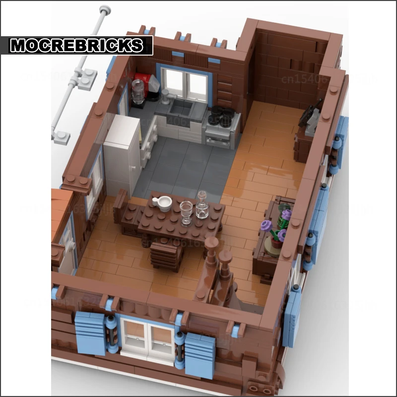Film Scene Street Architecture Castle Module MOC Building Blocks Cozy Cabin Diorama Model  Technology Bricks Toys Gifts