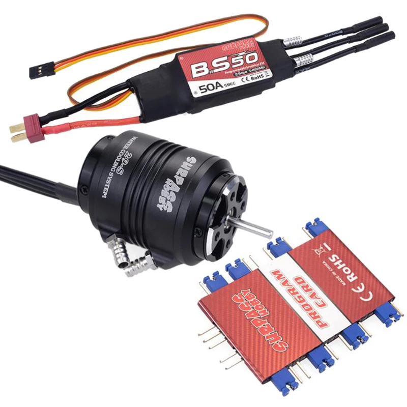 

SURPASS HOBBY Waterproof 2948 Motor & Water Cooling Jacket & 50A Brushless ESC Programming Card for RC Boat RC Accessories 3000K