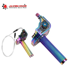 Alconstar- 7/8'' Motorcycle Handlebar Acerbss Throttle Grip Quick Twister or Honda CRF50 70 110 IRBIS 125 250 Dirt Bike