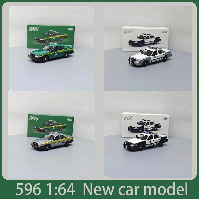 

596 1:64-scale Police Car Series Alloy Car Model Collection Ornaments Adult Souvenir Gift Static Display