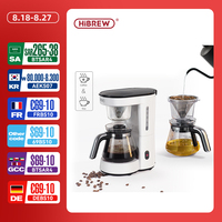 HiBREW 3 in 1 America Drip Coffee Machine Pour Over Coffee Maker Glass Teapot Hot Tea Maker  750ML H12