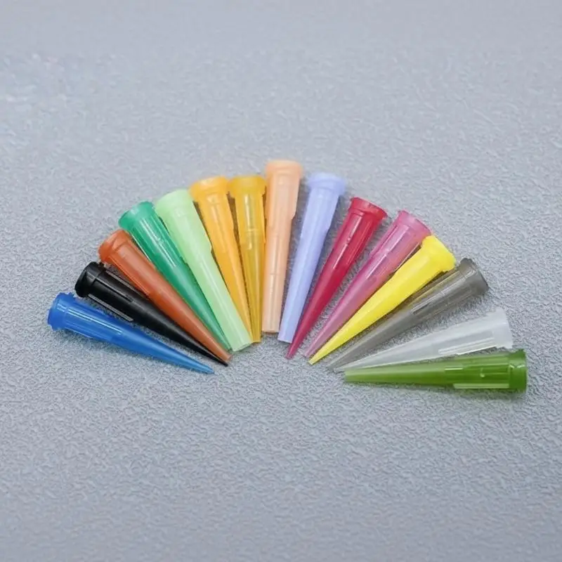 50Pcs Multicolor TT Tapered Plastic Dispensing Needles Precise Dispensing Clean Cutoff For Electronics Repair DIY Craft Projects