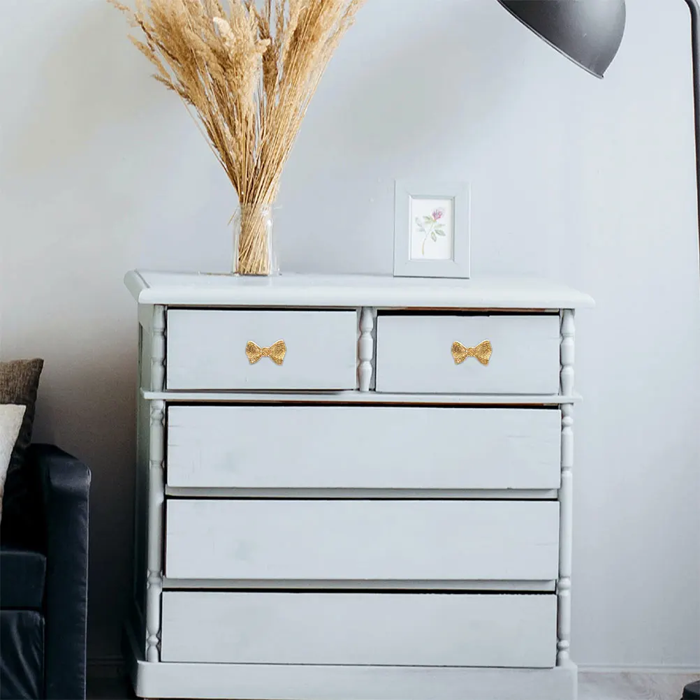 

2 Pcs Bow H Drawer Dresser Knobs Vintage Cabinet Pulls Furniture Hardware Smooth Finish Durable Material