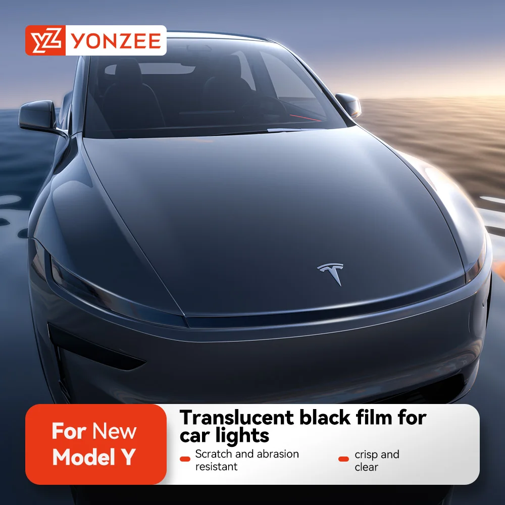 

Защитная пленка для автомобильных фар YZ для Tesla Model Y Juniper 2025 2026, материал TPH, противотуманные фары, черненые наклейки против царапин