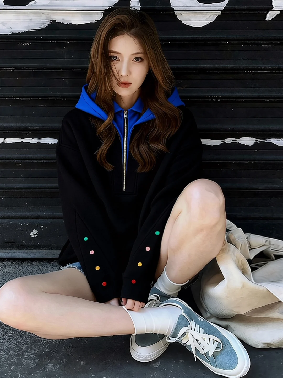 

Winter 2025 Quiet Cool Hooded Color Blo Casual Sweatirt Jaet Women's Faion Commute Sle Breathable Long Sve Top