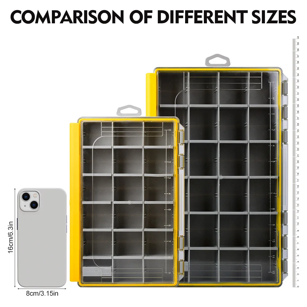 

Рыболовная коробка, водонепроницаемый рыболовный крючок, чехол для хранения рыболовной приманки, герметичная коробка для рыболовных принадлежностей из полипропилена со съемными разделителями
