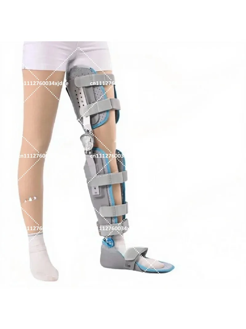 Adjustable Ankle Foot Fixation Brace for Knee Joint Tibia Fibula Support, Lower Thigh Walking Aid