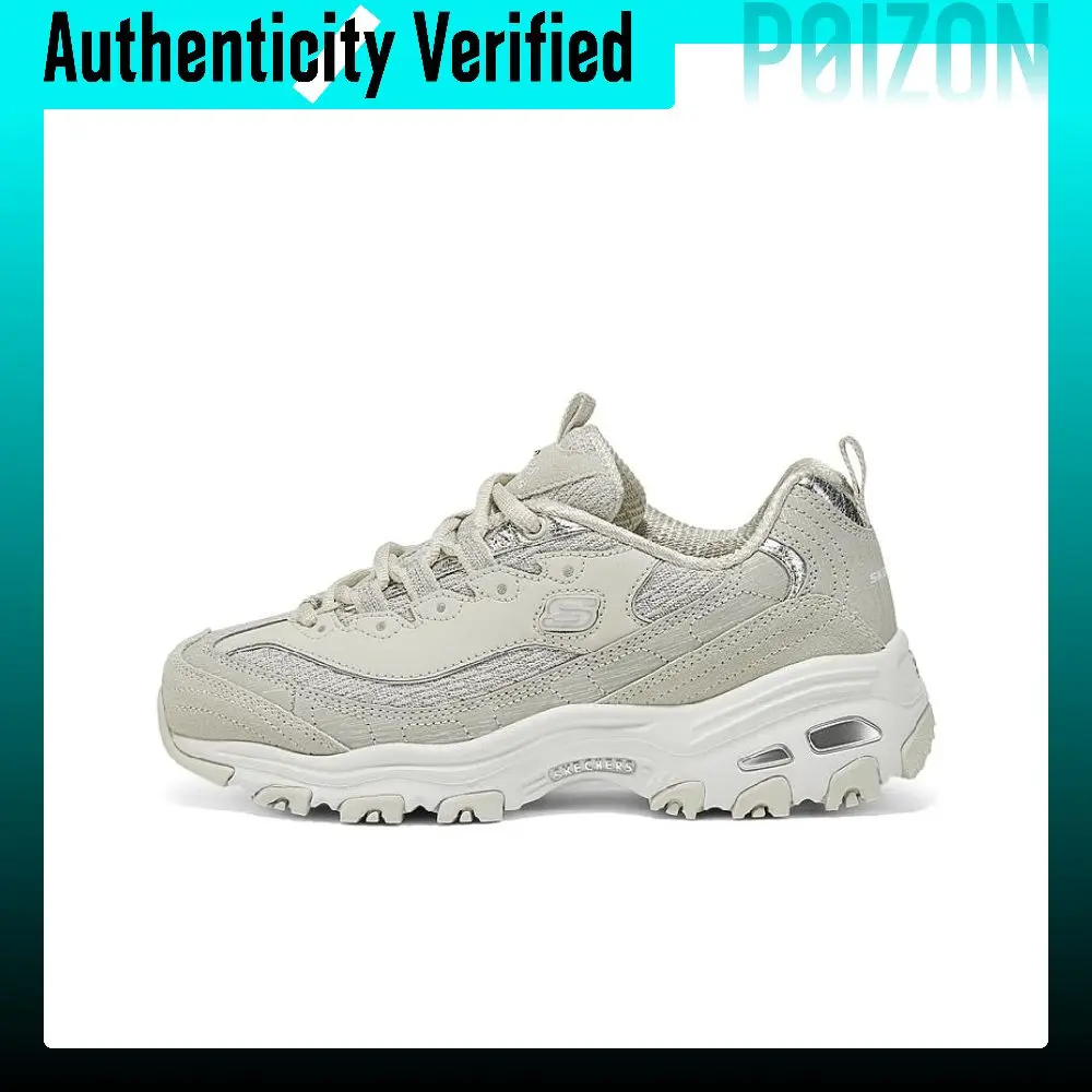 Skechers DLITES Abrasion Resistant Abrasion Resistant Low top Chunky Sneakers Women's Gray Silver 150249-LGSL