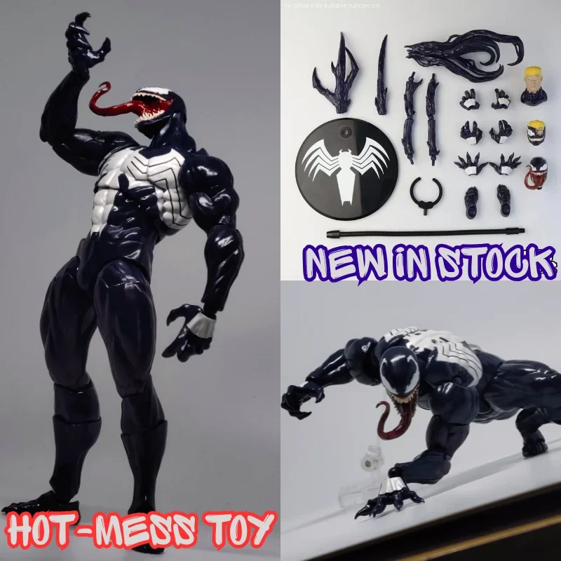 Mess Toys Venom Black Spider-Man Action Figure Lethal Neighbor Collectible Toy Birthday Holiday Gift for Adult Fans