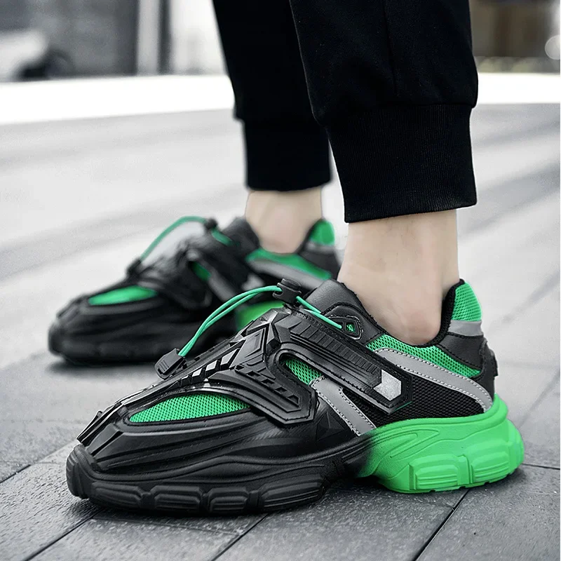 2025 New Arrival Non-Leather Casual Men Shoe Fashion Class Thick Sole Man Chunky Sneakers Outdoor Non-slip Designer Youth Tide 7