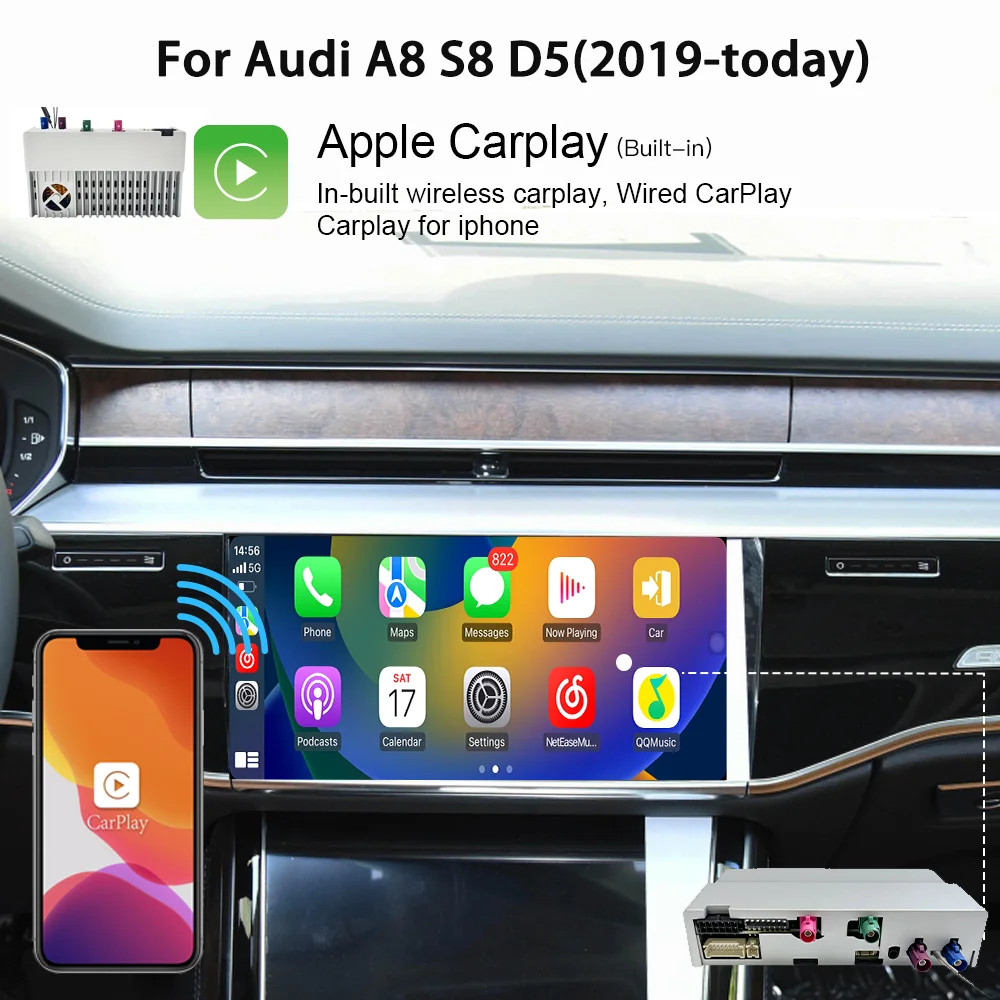 

Wit-Up Air Carplay box for Audi A8 S8 D5 2019-today Series Android box MIB3 System upgrade Apple CarPlay Android Auto
