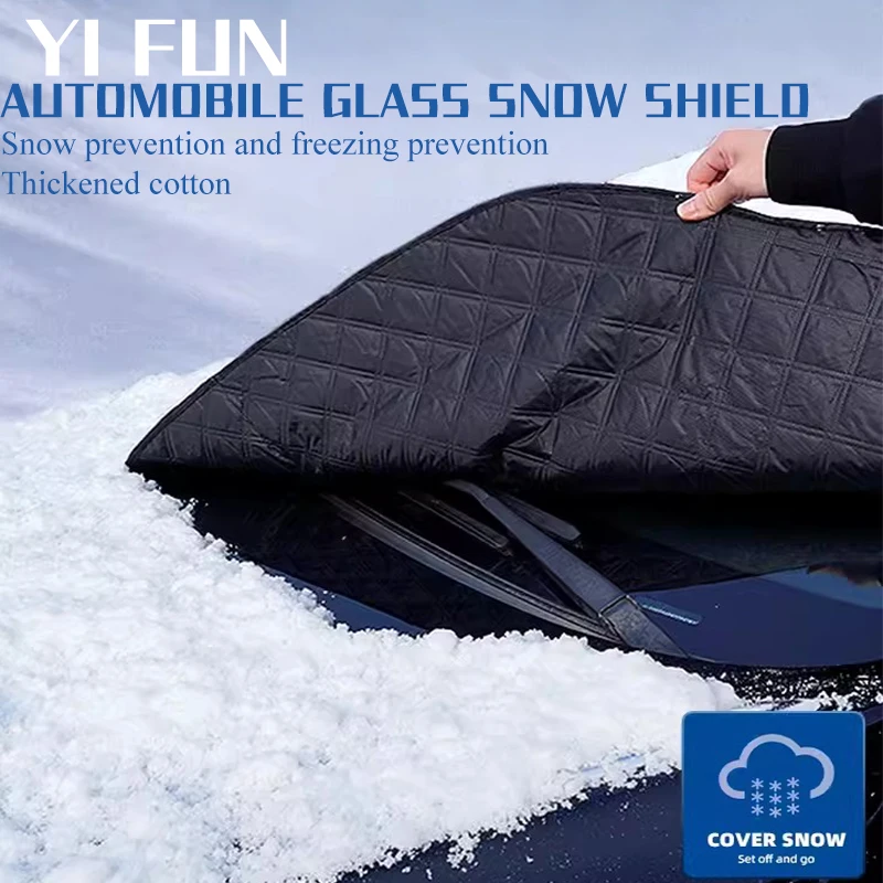 protection pare brise hiver bache pare brise hiver protege pare brise voiture givre couverture pare brise hiver pare neige Pare-neige pour pare-brise avant, couverture de fenêtre de voiture, vêtements de voiture, hiver