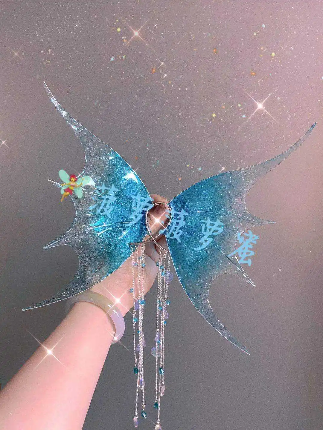 

Handmade Ear Ears Couple Merman Hanging Cosplay Props Shanhai Sutra Hair Accessories Studio Photography
