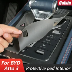 For BYD Atto3 han Tang Song plus 2023 Central Control Panel Button key Sticker Protective pad Interior Console Accessories Trim