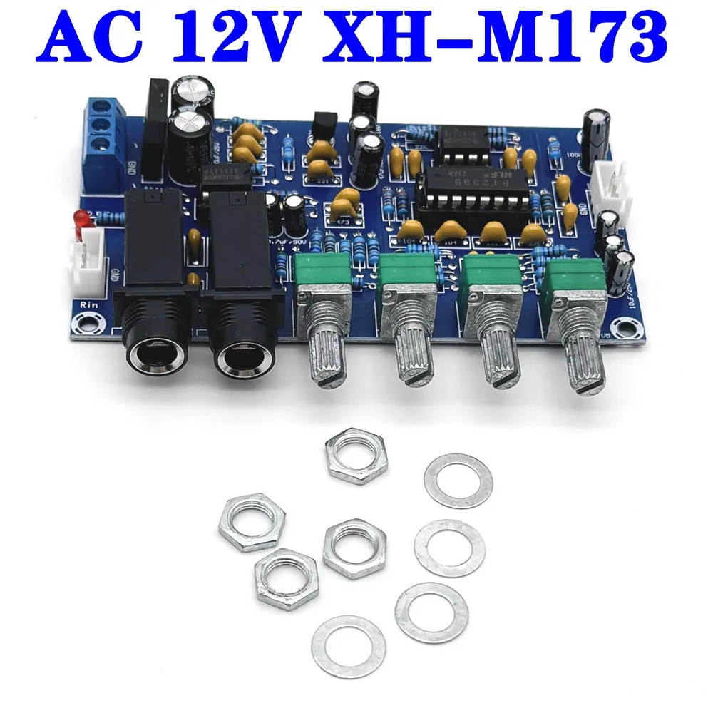 XH-M173 Karaoke Microphone Amplifier Board Karaoke Reverb Microphone Module Karaoke Amplifier Board Module Dual Power Ac12v