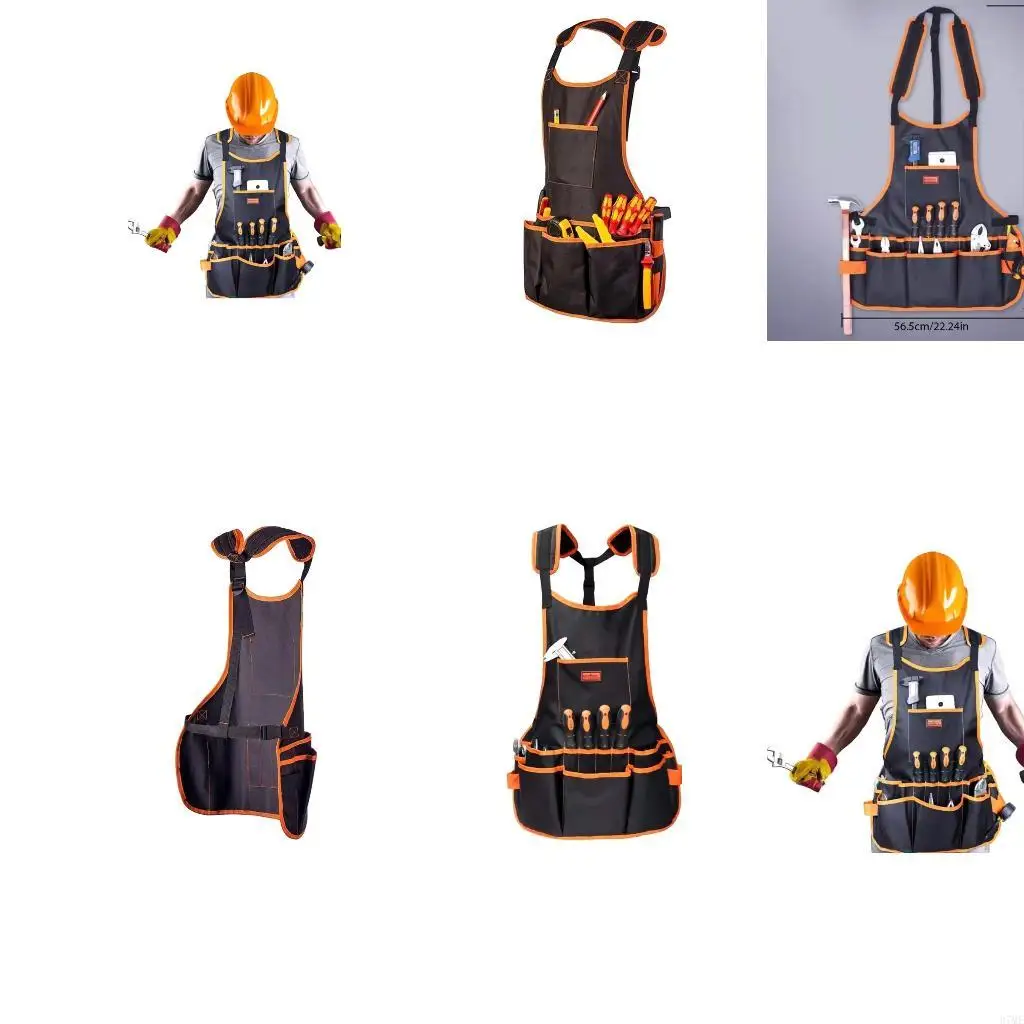 37ME Tool Storage Apron Work Bag Tool Backpack Oxford Cloth Tool Bag Gardening Craft