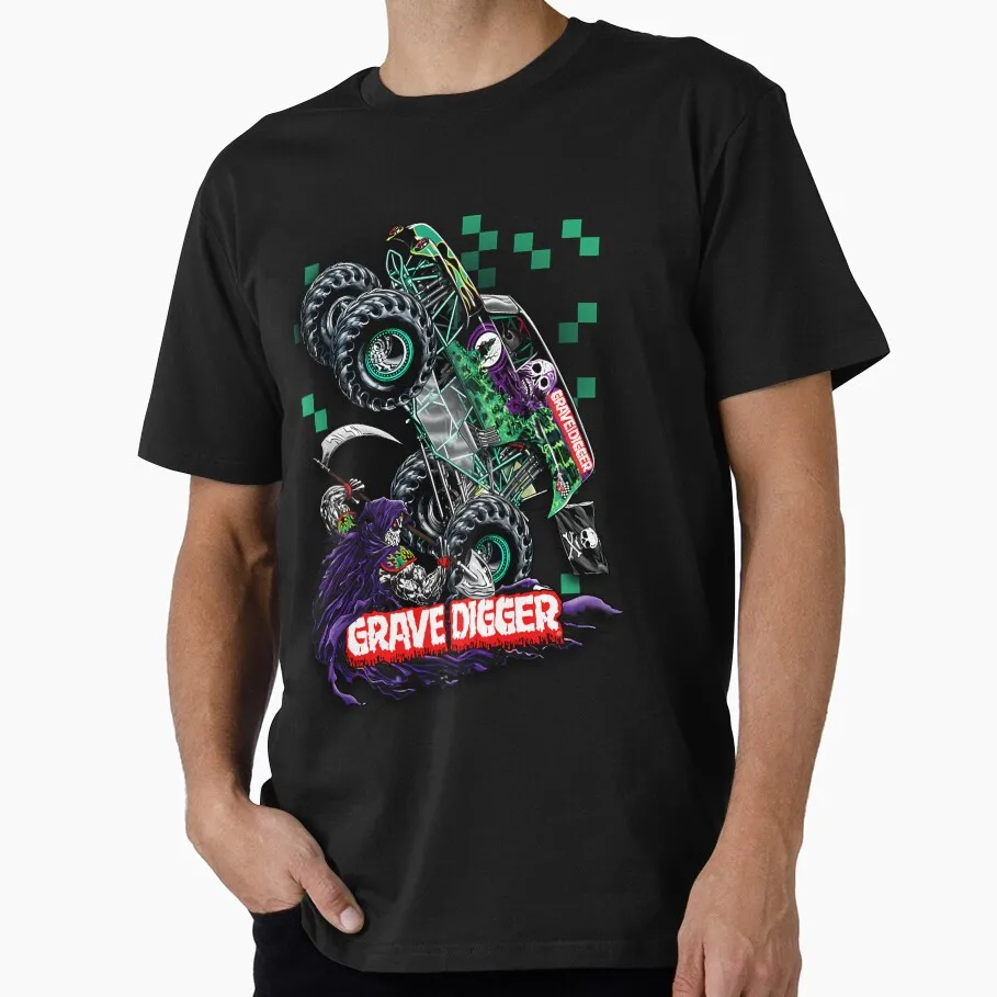 Monster Funny And Grave Digger Rock Band T Shirt Vintage German Power Metal Graphic Print Unisex Short Sleeve Heavy Metal Tee