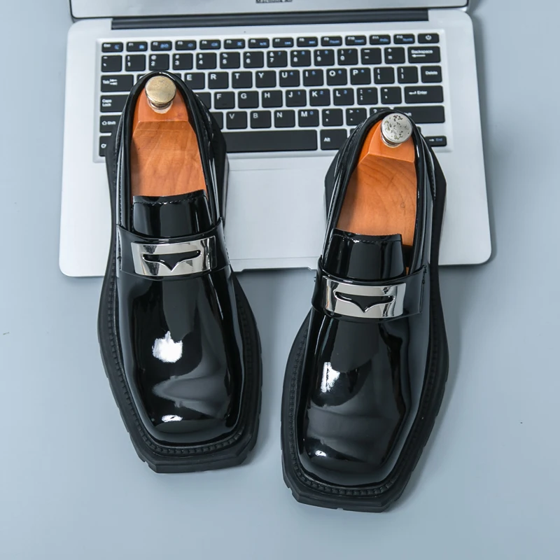 

Suit Shoes Men Dress Shoes Professional Office Social Formal Shoes Brand Fashion Leather Shoes New Breathable Wedding Shoes