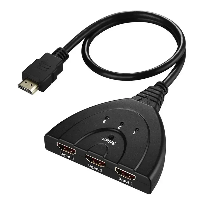 3 in 1 HDMI-Compatible Switch 4K@30Hz 3D 1080P Mini Video Sw