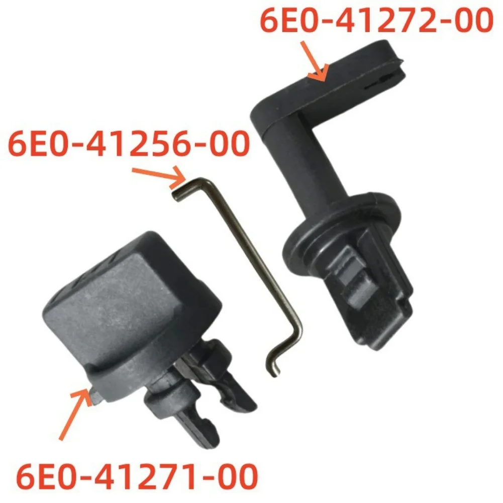 A Set (3pcs) * Outboard Motor Choke Lever Knob Button OEM Number:6E0-41256-00 6E0-41271-00 6E0-41272-00 Material:ABS+Metal
