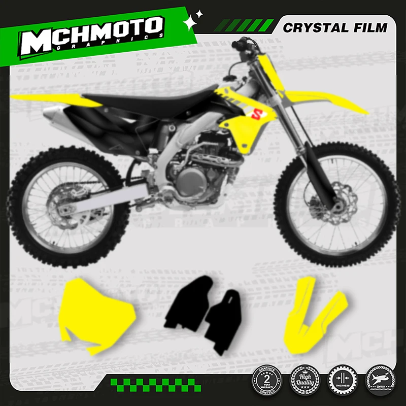 

MCHMFG MOTO Custom Team мотоциклетная графика фоновая наклейка наборы для SUZUKI 2008 2009 2010 2011 2012-2017 RMZ450