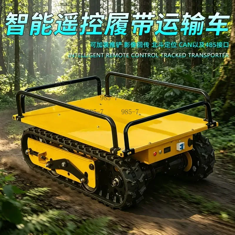 All-terrain Creeper Chassis Assembly, Brushless Motor Remote Control Crawler Transporter for Agriculture