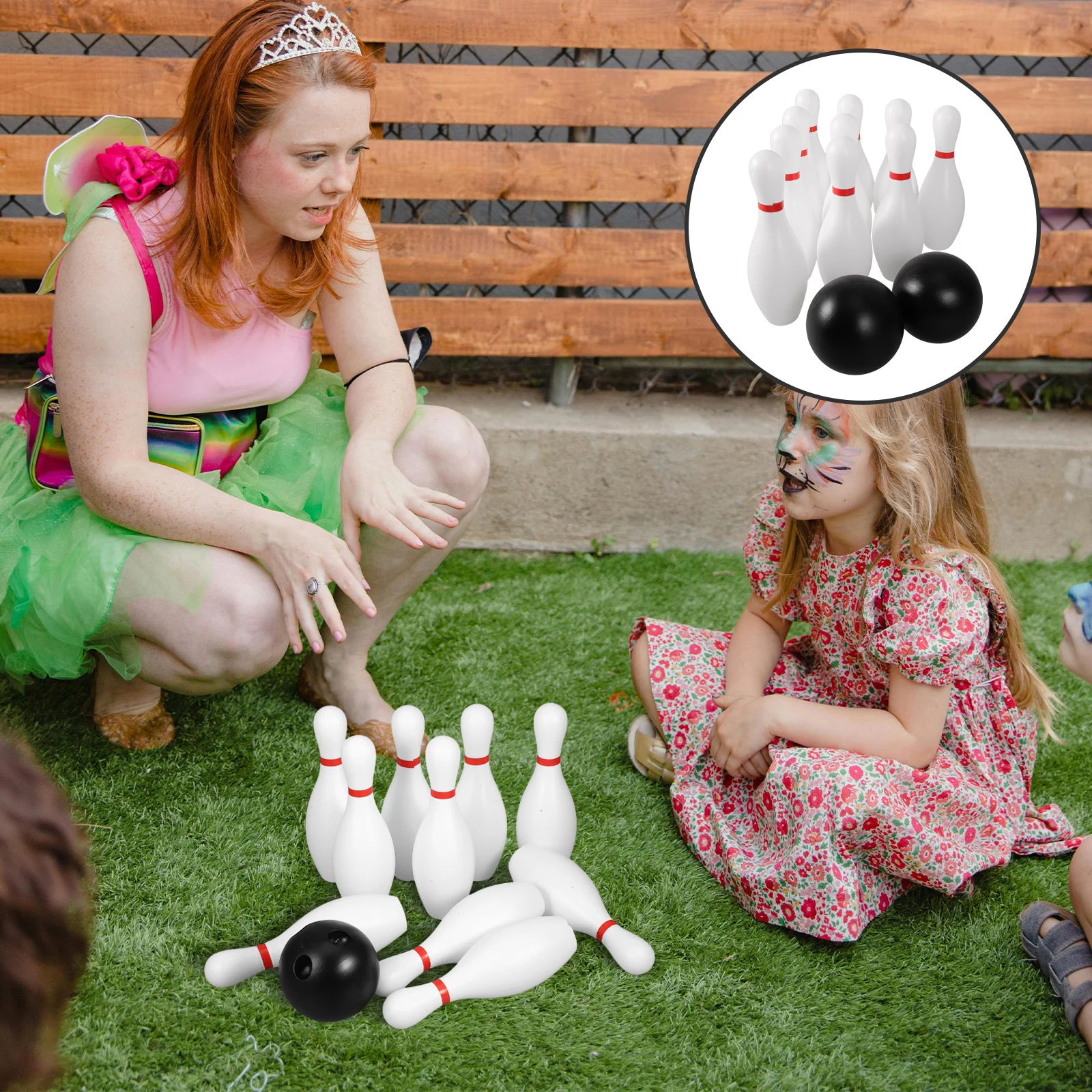 

15CM Bowling Toy Set Safe Plastic Material Large Size Indoor Outdoor Sports Preschool Toys Kids Bowling Balls Set