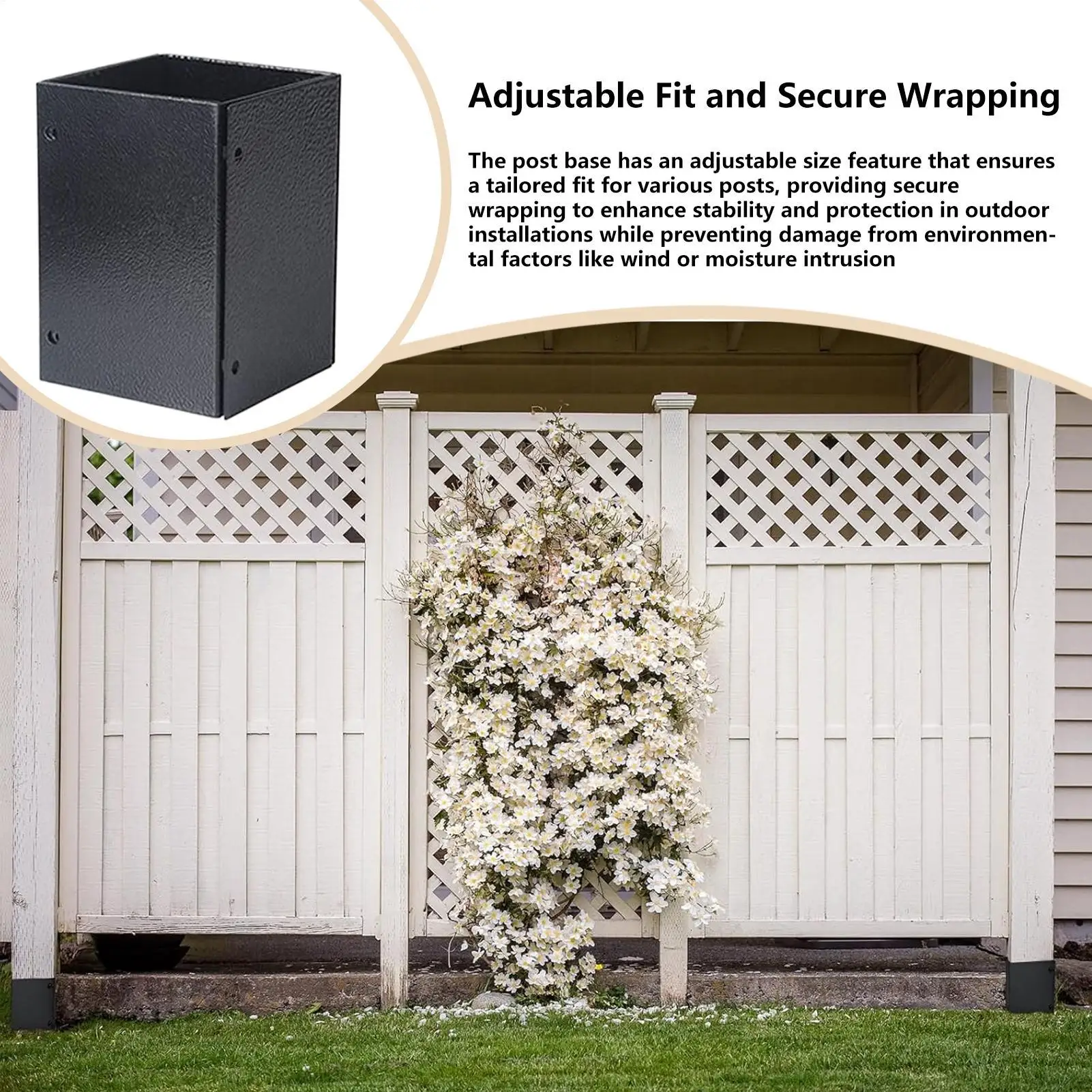 

Deck Post Base Heavy Duty Adjustable Holder Feet Heavy Duty Concrete Post Bracket With Screws For Deck Railing Mailbox Support