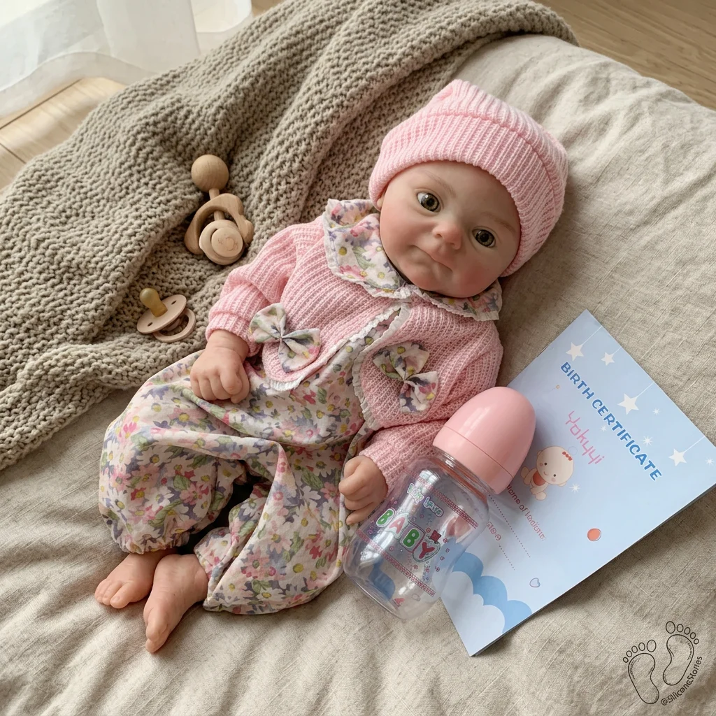13 Inch Coco Full Body Silicone Reborn Doll Bald Design Lifelike Hand Painted Waterproof Collectible For Birthday Gift