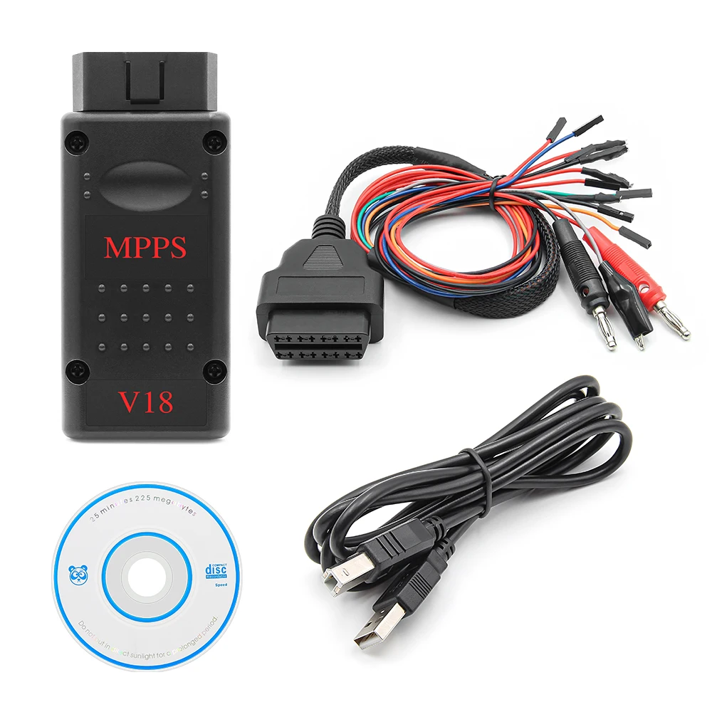 

MPPS V18 разблокирующая версия чипа ECU, настройка OBD2, автоматический диагностический инструмент, настройка ECU, мигалка с коммутационным трикуромным кабелем