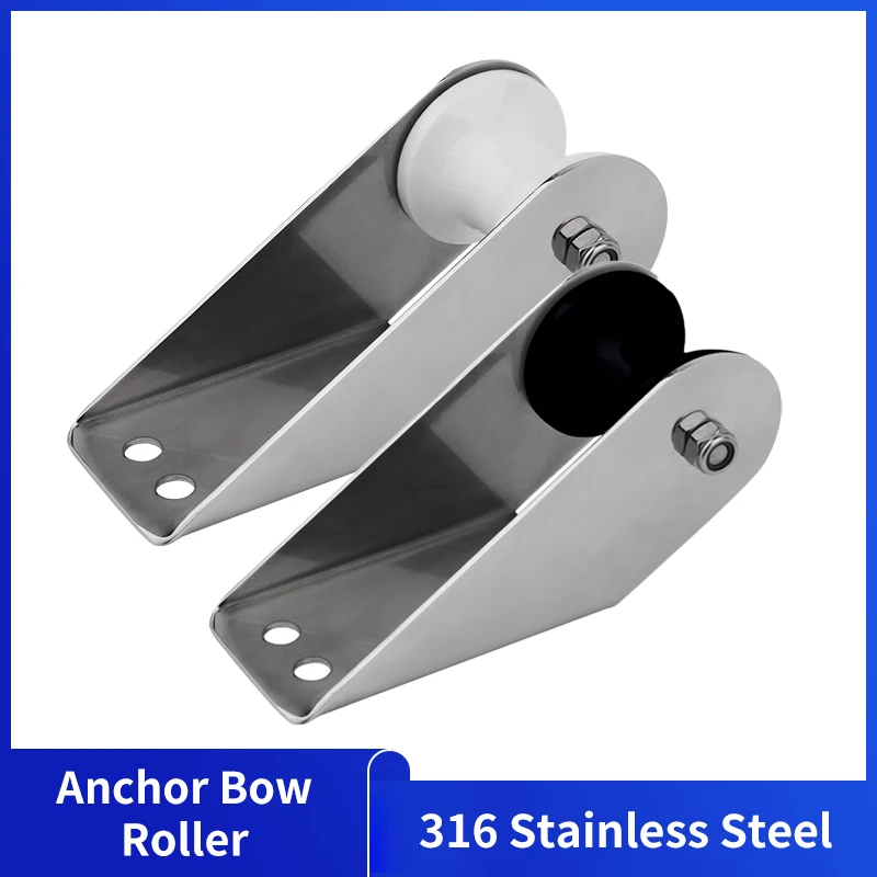 

White Single Wheel Anchor Bow Roller 316 Stainless Steel Bow Roller for Marine Accessories