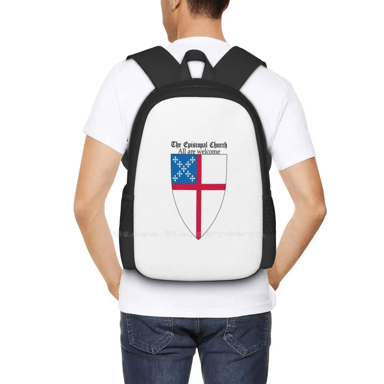 درع الكنيسة الأسقفية مع الجميع ترحيب رائجة البيع حقيبة مدرسية على ظهره حقائب الموضة الكنيسة الأسقفية الكاهن فيكار رجال الدين #6