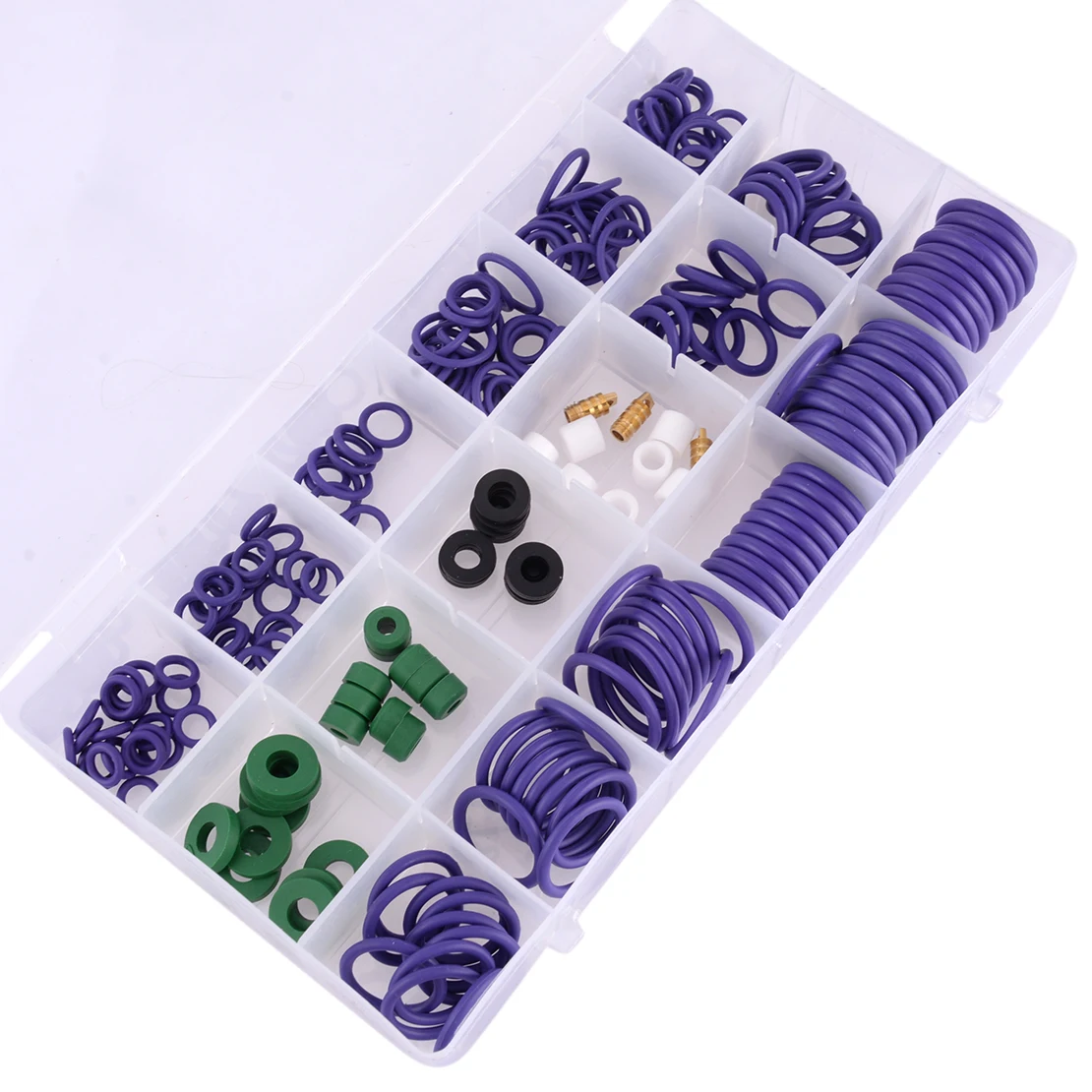 

NEW Car Universal R22/R134a A/C O-Ring Seal Washer Gaskets Assortment Kit with Box Different Size