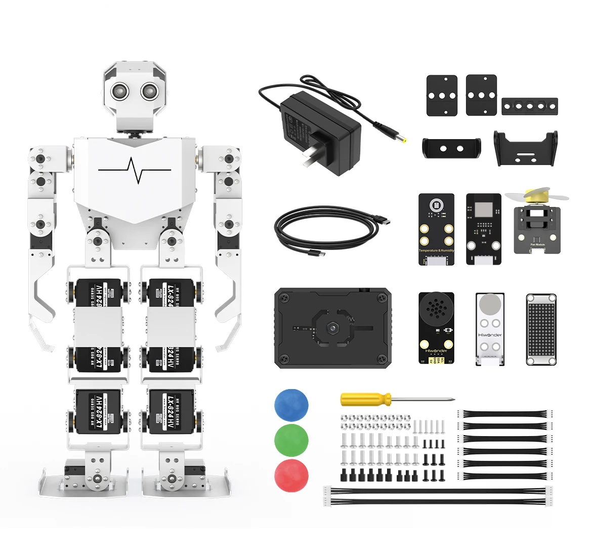 Hiwonder Tonybot Arduino Scratch Python Programming Sensor Expansion Walking AI Humanoid ESP32 Robot for Education