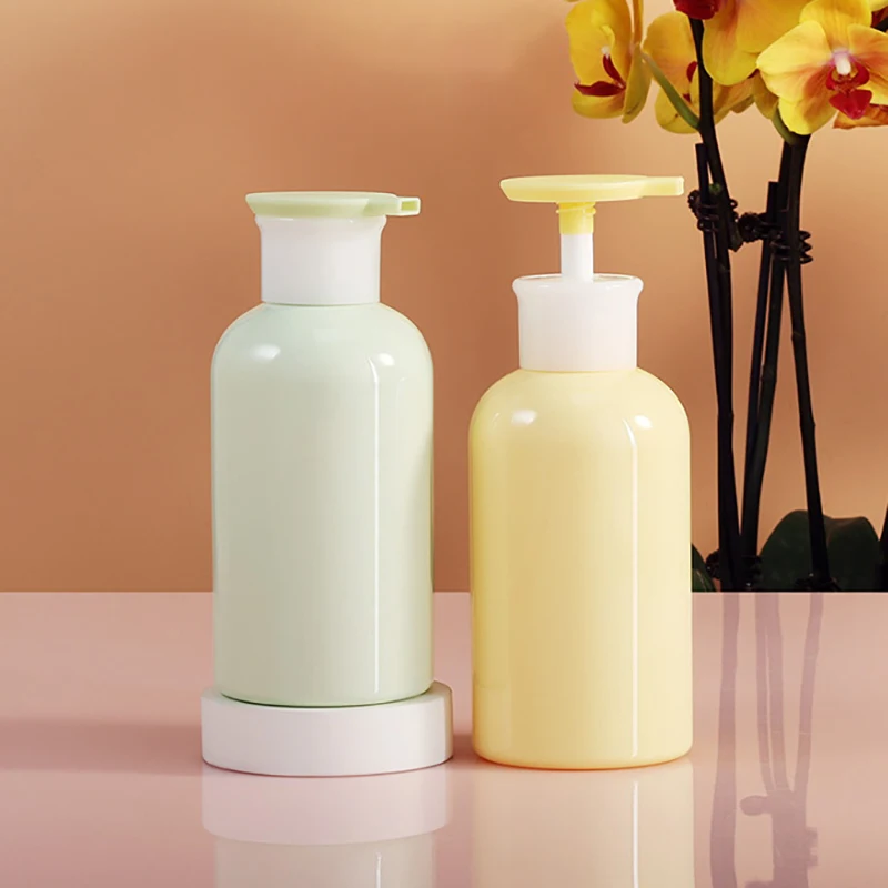 300ml Empty Plastic Pump Lotion Shampoo Bottle High-End Cosmetics Refillable Bottles Bathroom Storage Box