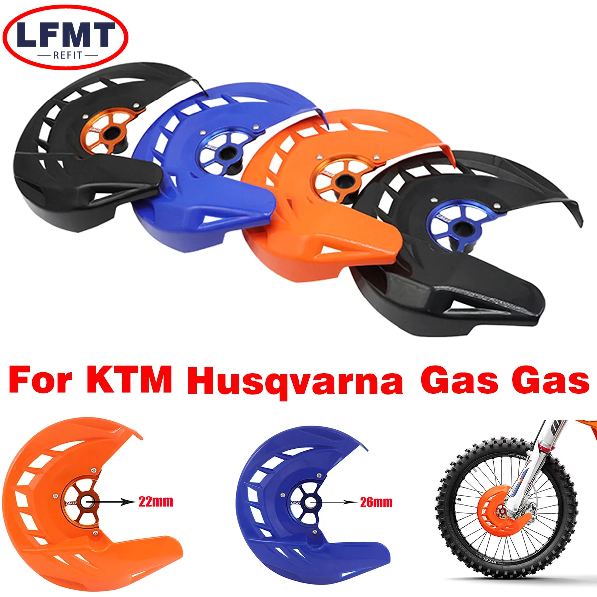 

Передняя накладка на тормозной диск для KTM XC XCF SX SXF XCW EXC EXCF TC TE FC FE 125-530 2015-2020 2021, 22 мм, 26 мм