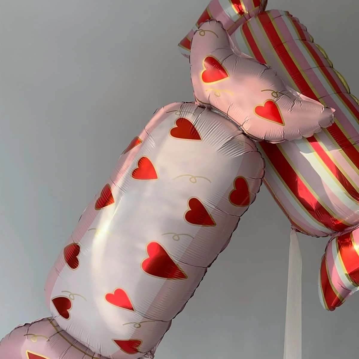 Süßigkeitsförmige Aluminiumfolienballons mit herzförmig bedruckten Süßigkeitenballons für Babyparty, Geburtstagsfeier, Hochzeitsdekoration – Detail 5