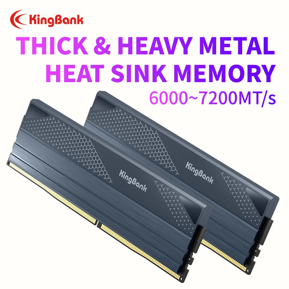 

KingBank SOARBLADE KFXB Series DDR5 Черная память 32 ГБ (16 ГБx2) 6800 МГц 6000 МГц 7200 МГц двухканальная для игр и разгонов