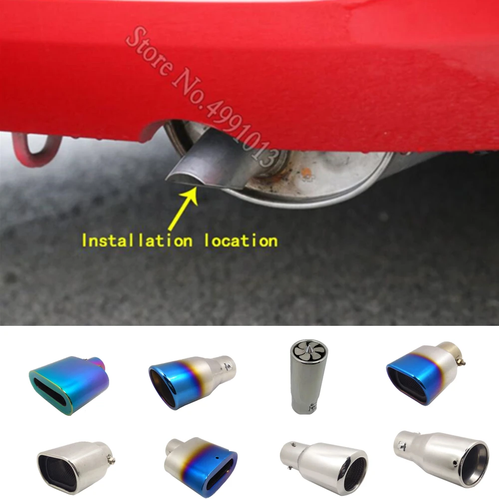 For Suzuki IGNIS 2016-2019 Car Stickers Cover Muffler Exterior Back End Pipe Dedicate Exhaust Tip Tail Outlet Ornament 1pcs