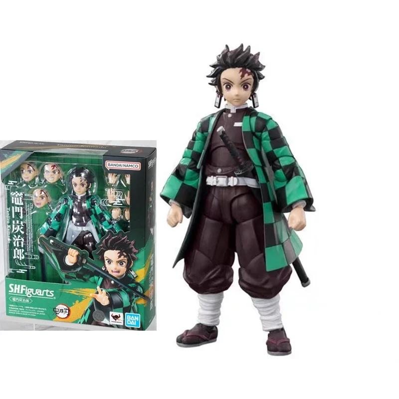 BANDAI Genuine S.H.Figuarts Demon Slayer Kamado Tanjirou Nezuko joints Movable Anime Action Figures Toys For Kids Gift Model