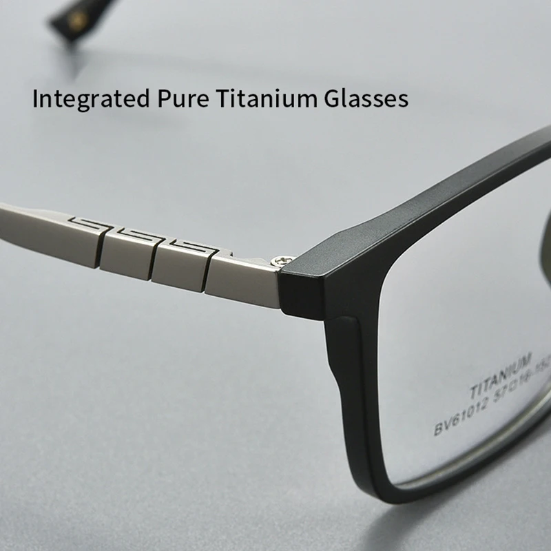Xbora Trendy Fashion Glasses Retro Square Pure titanium optical prescription glasses frame men and women new 2024 BV61012Y
