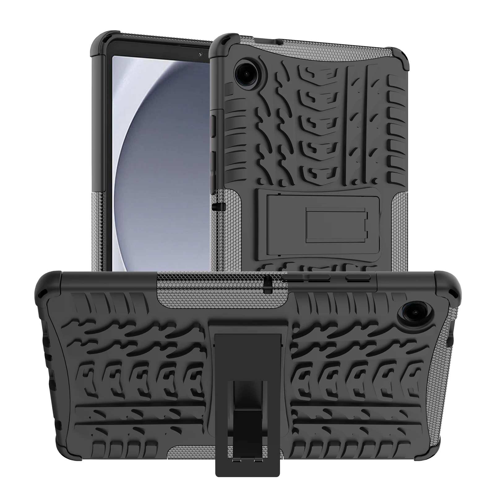 For Samsung Galaxy Tab A11 / A9 Kickstand Cover Tire Texture Anti-slip Tablet Case